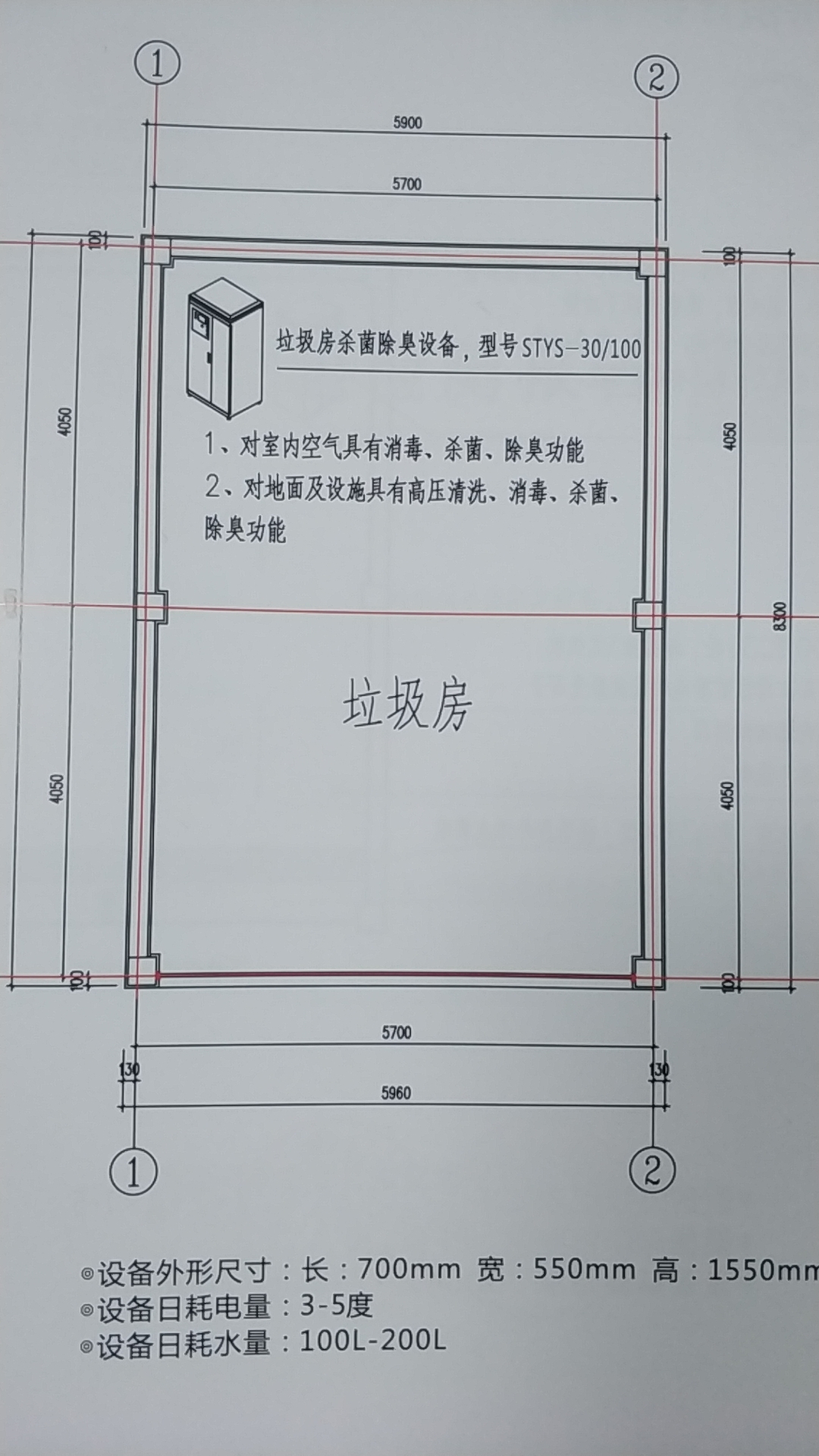 垃圾房臭气除臭设备